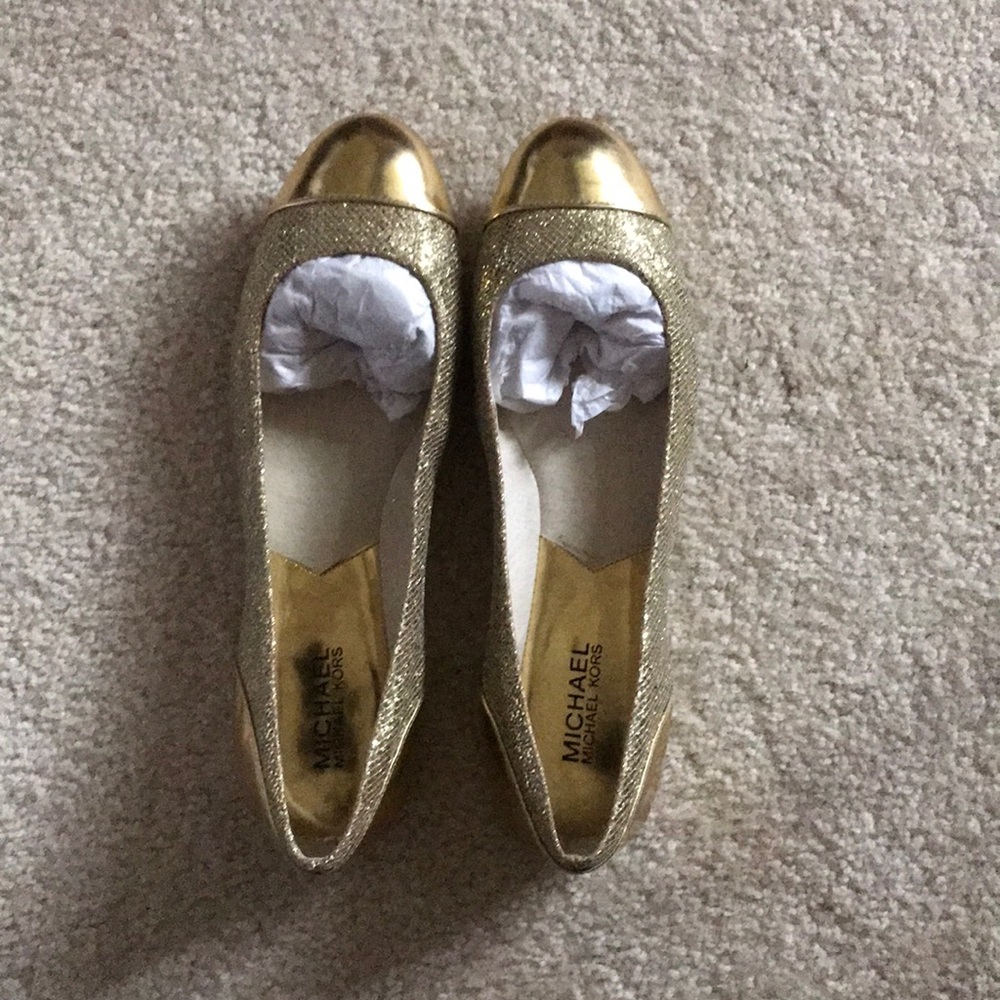 Michael Kors gold shoes